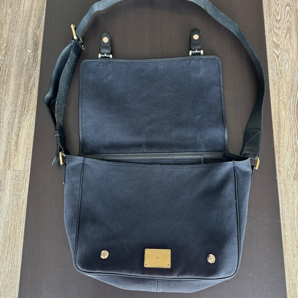 MULBERRY Messenger Satchel Document Shoulder Bag Gray Canvas - Picture 6 of 16